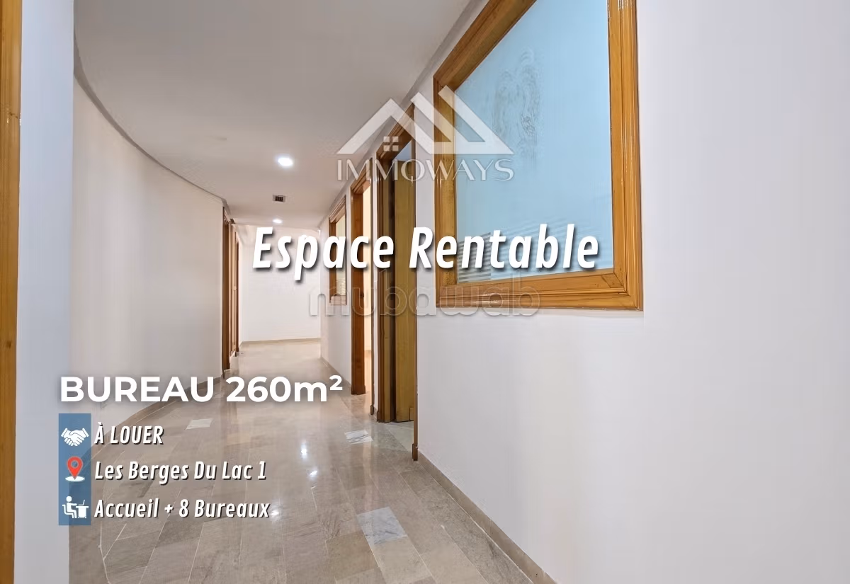 Bureau A8 spacieux à louer au Lac 1